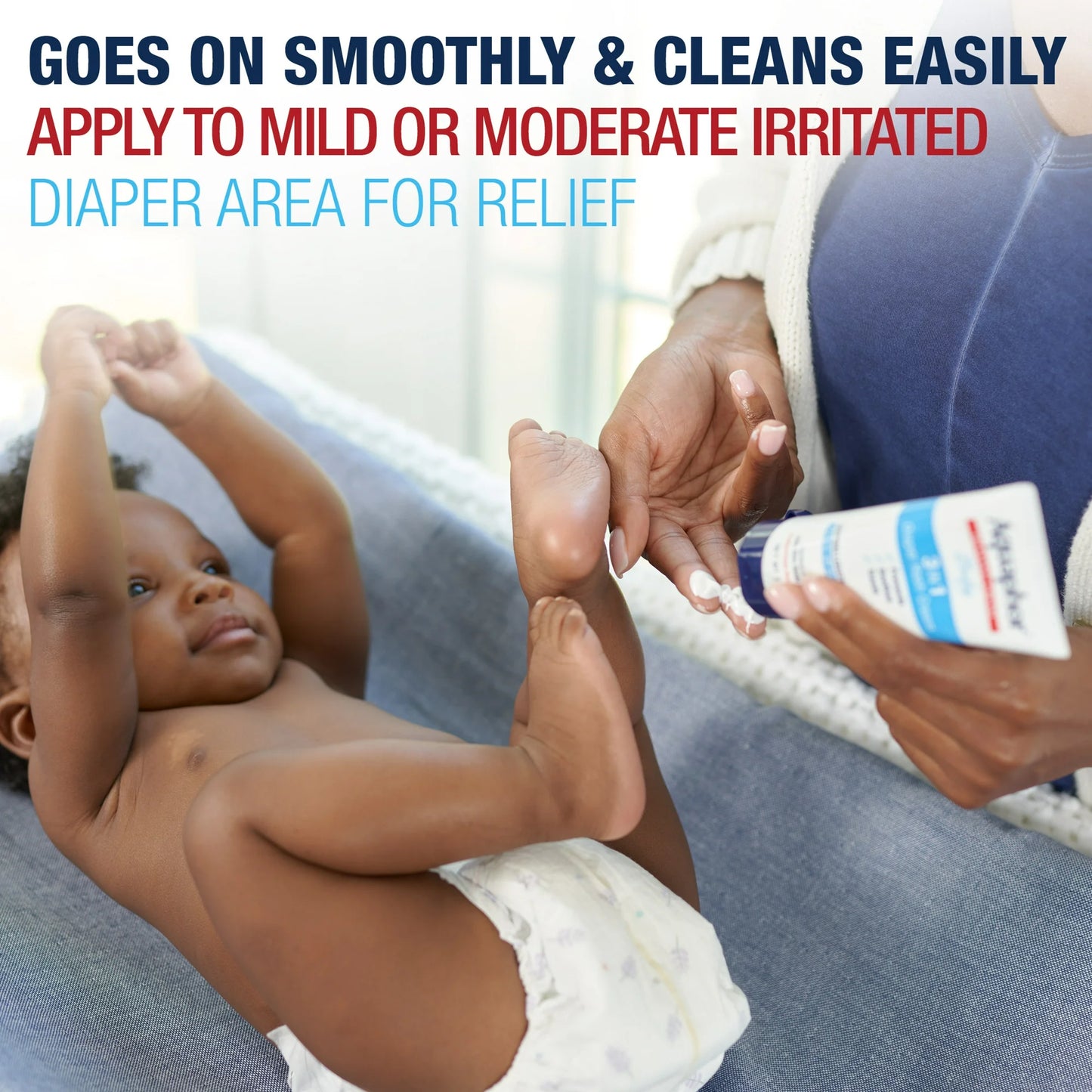 Aquaphor Crema para la Dermatitis Del Pañal de Bebé, Alivio de Dermatitis Del Pañal 3 en 1, Tubo de 3.5 Oz