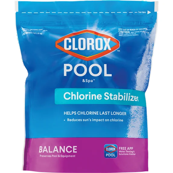 Clorox Pool&Spa Estabilizador de Cloro para Piscina, 4 lbs (para Uso en Piscina)