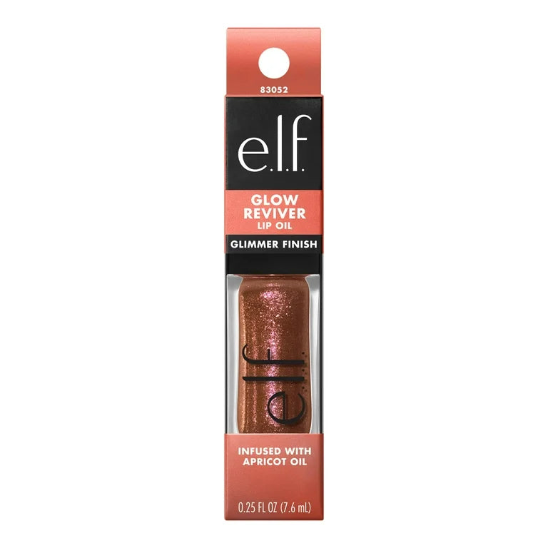 e.l.f Glow Reviver Lip Oil Glimmer - Chocoluxe - 0.25 fl oz