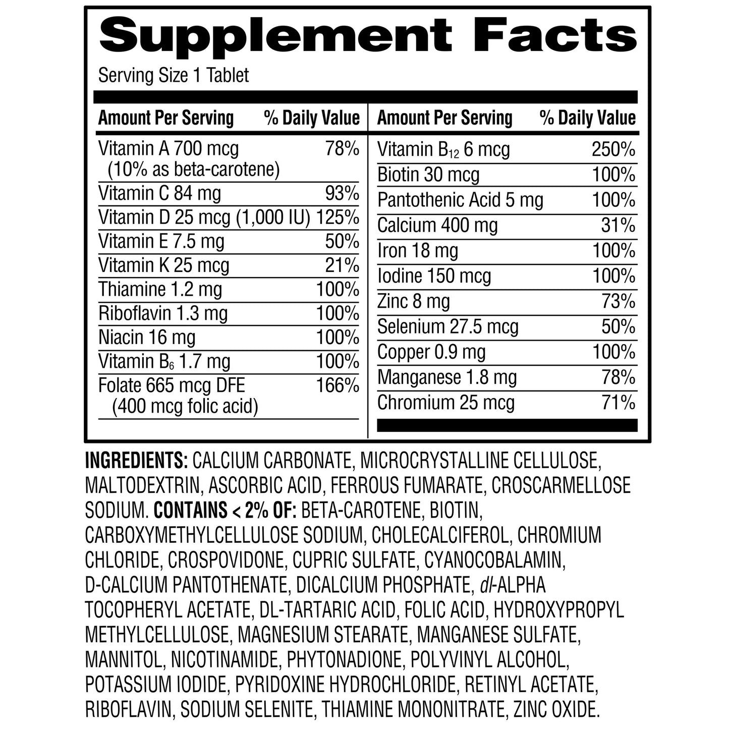 Equate - Women's One Daily Multivitamin, 100 Tablets