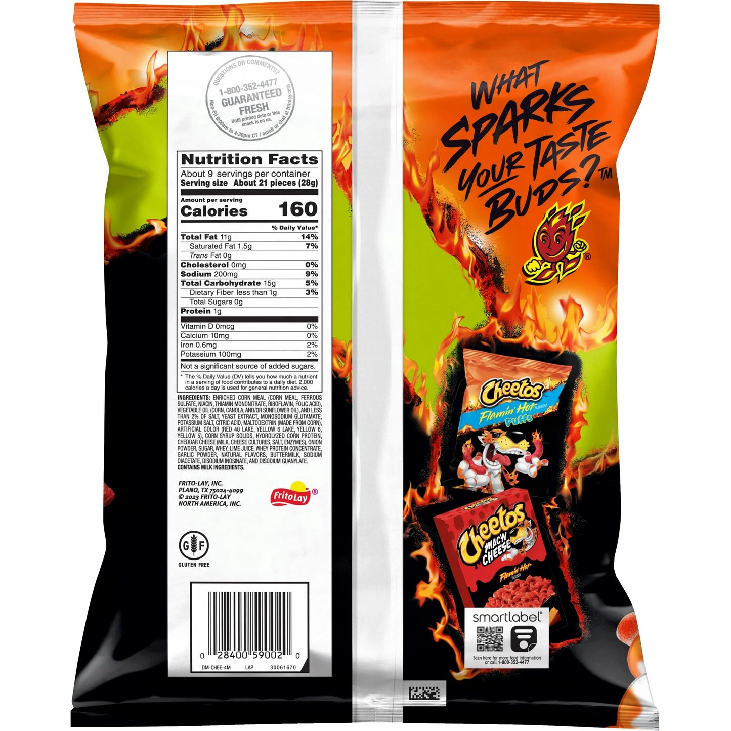 Cheetos, Snacks Crujientes y Picantes con Sabor a Queso, Bolsa de 8.5 oz