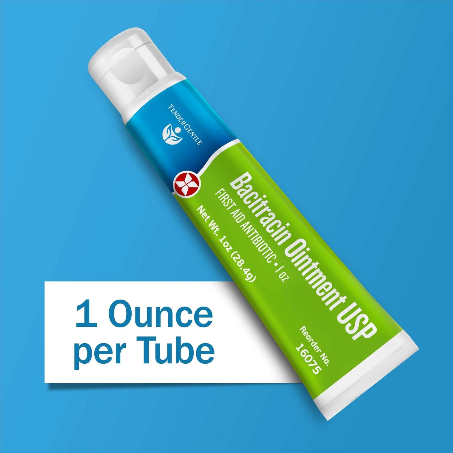 Tender Gentle Pomada Antibiótica de Bacitracina USP - Pomada de Primeros Auxilios Antibiótica Tópica de 1 oz - para Cortes, Raspaduras y Quemaduras Menores