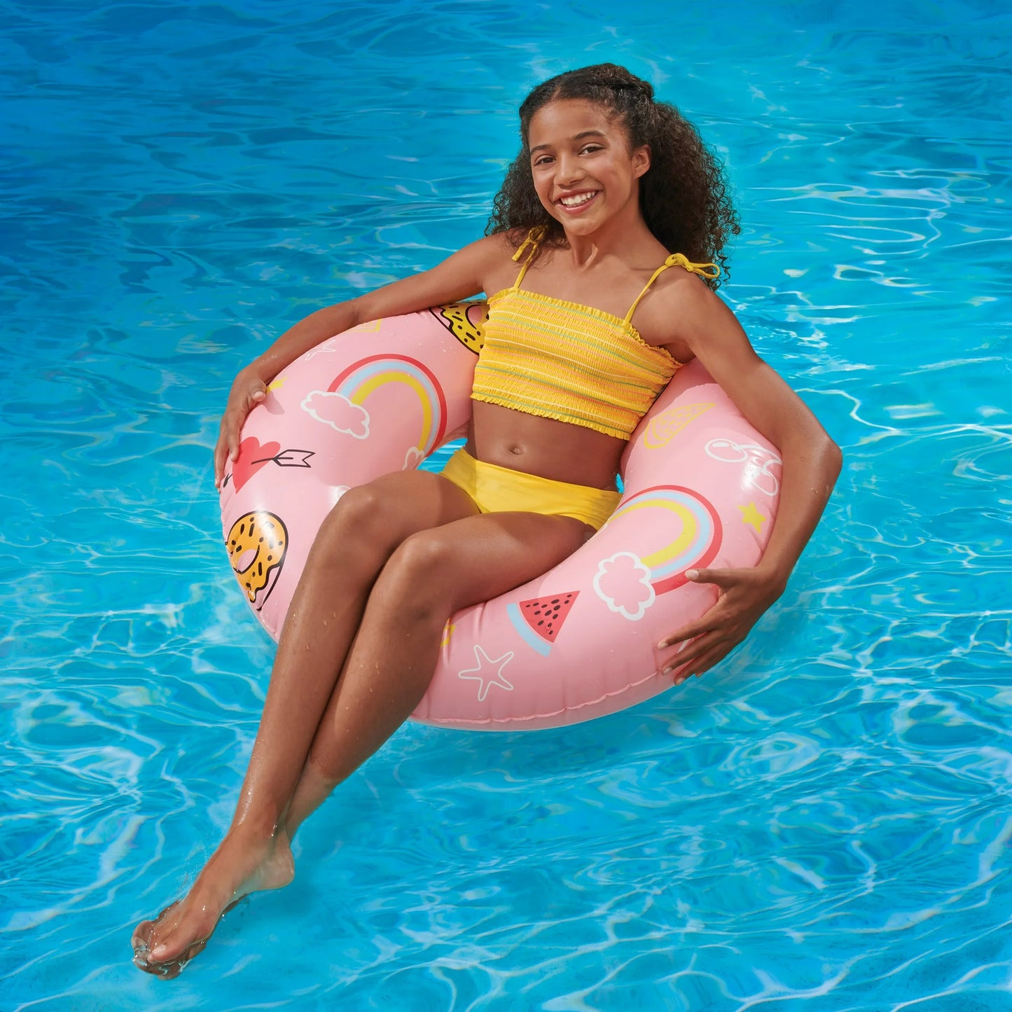 Bluescape Flotador Inflable para Piscina con Tubo de Natación Pink Sweets, para Niños, de 9 Años en Adelante, Unisex