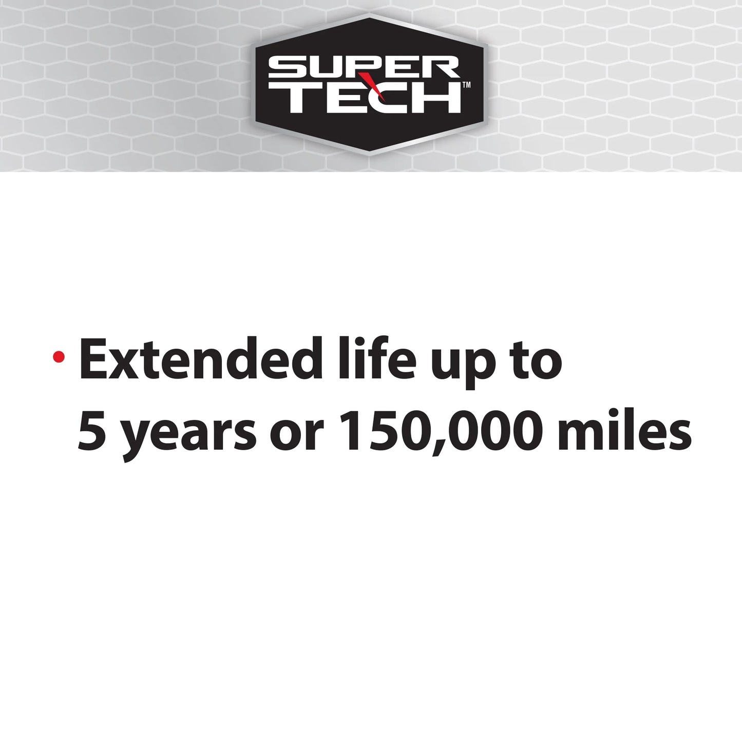 Super Tech Concentrado de Larga Duración Antifreeze y Coolant 5 Años 150,000 Millas para Todos los Vehículos 1 Galón (3.78 Litros)