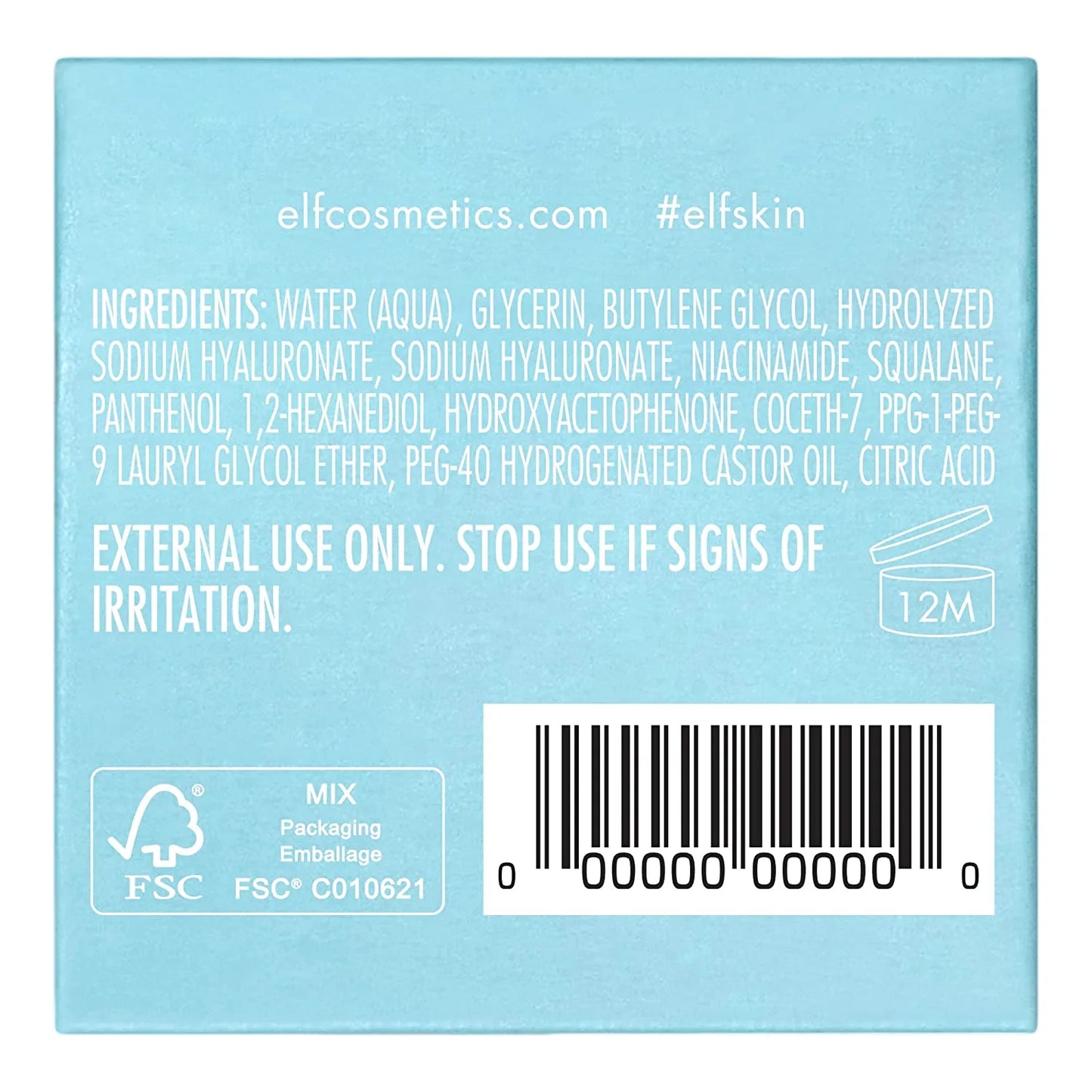 e.l.f. ¡Hidratación Sagrada de la Piel! Suero Triple Rebote, 1.0 fl oz