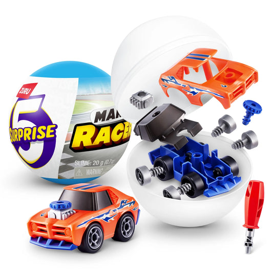 5 SURPRISE Make-A-Racer Vehículo de Carreras Novedad Temática Juguete de Desempaquetado Coleccionable Mini's de ZURU