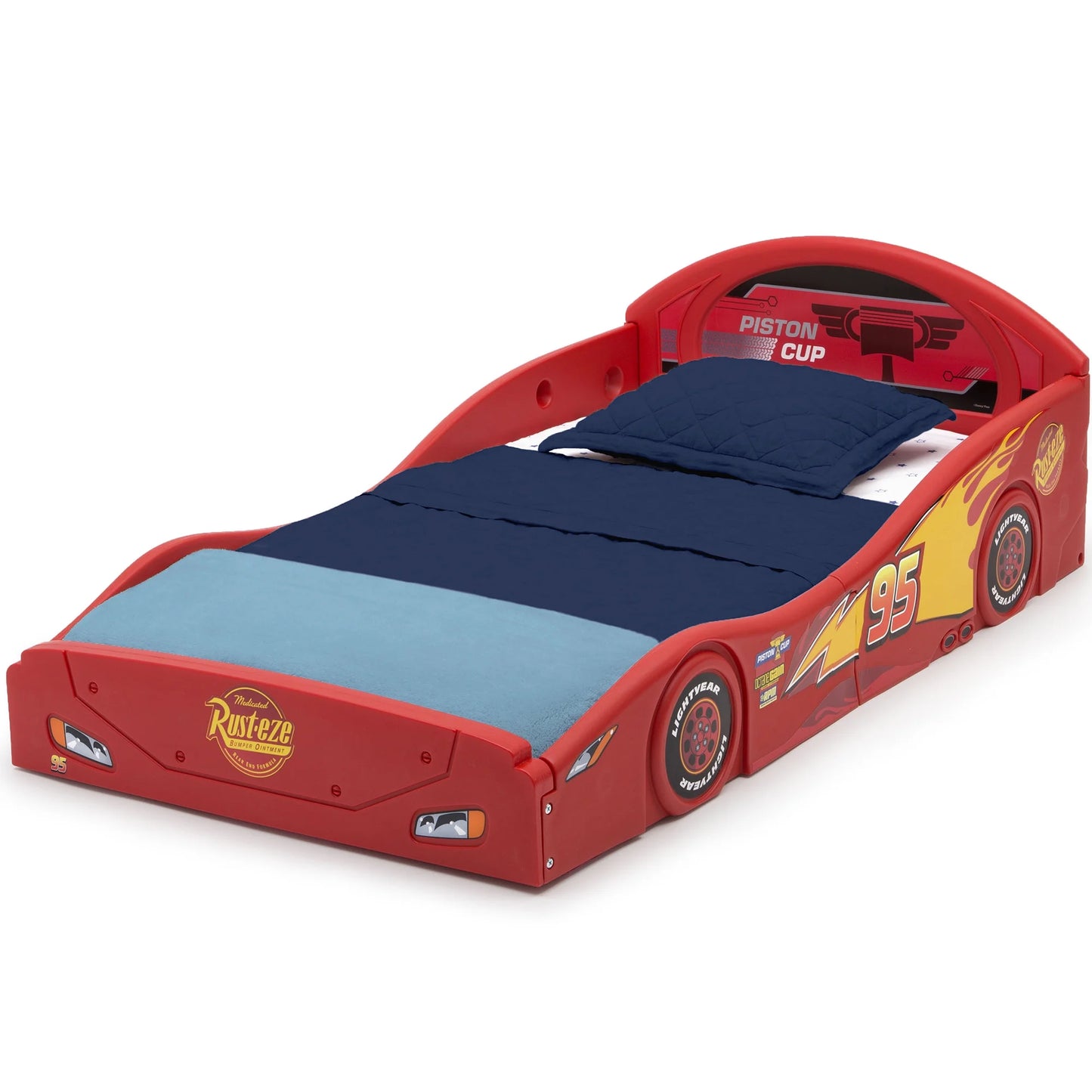 Disney Pixar Cars Lightning McQueen Plástico para Dormir y Jugar Bed para Niños Pequeños de Delta Kids