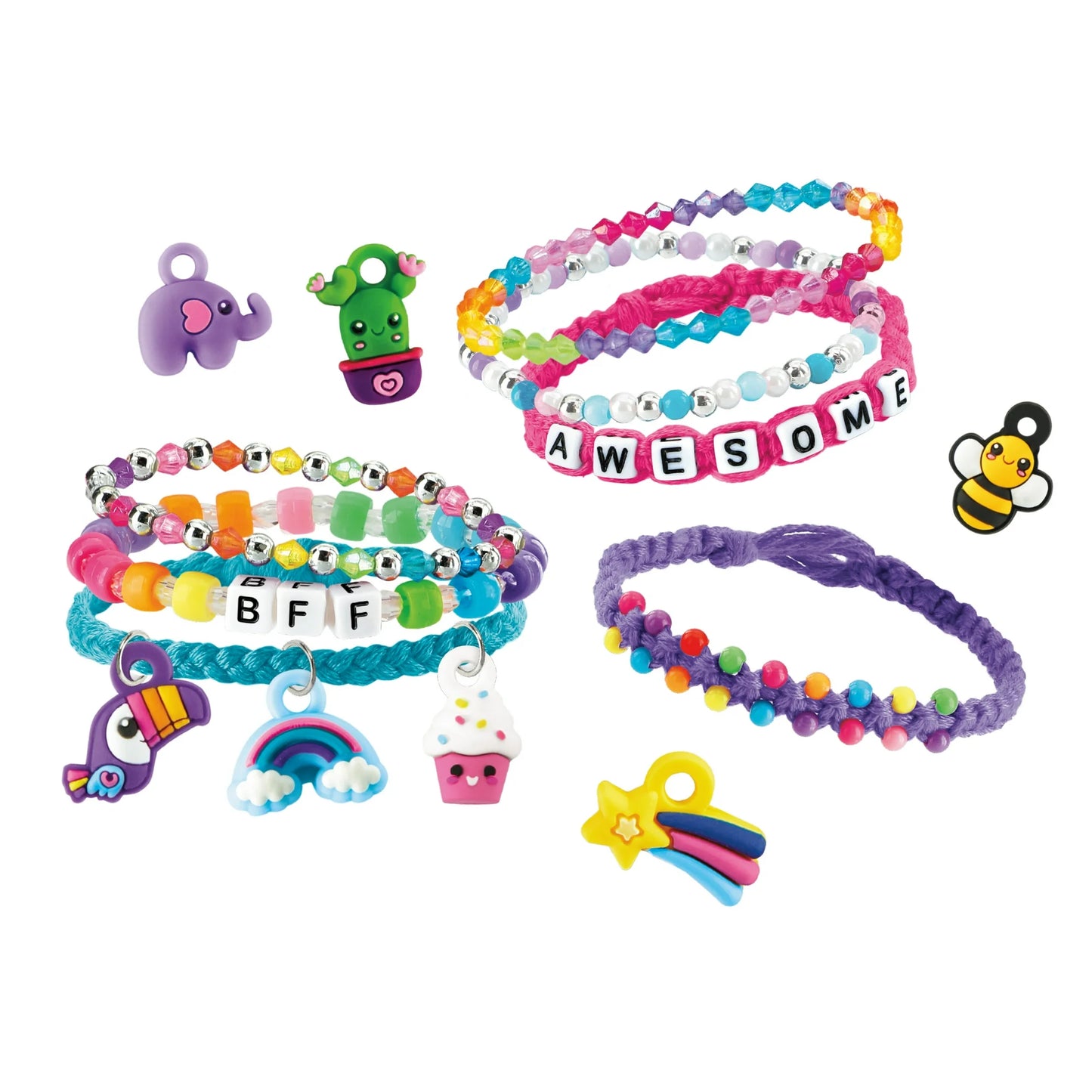 Cra-Z-Art Shimmer 'n Sparkle Fabricación de Pulseras Sorpresa, Pulseras de Cuentas de Amistad, Estilos y Colores Pueden Variar
