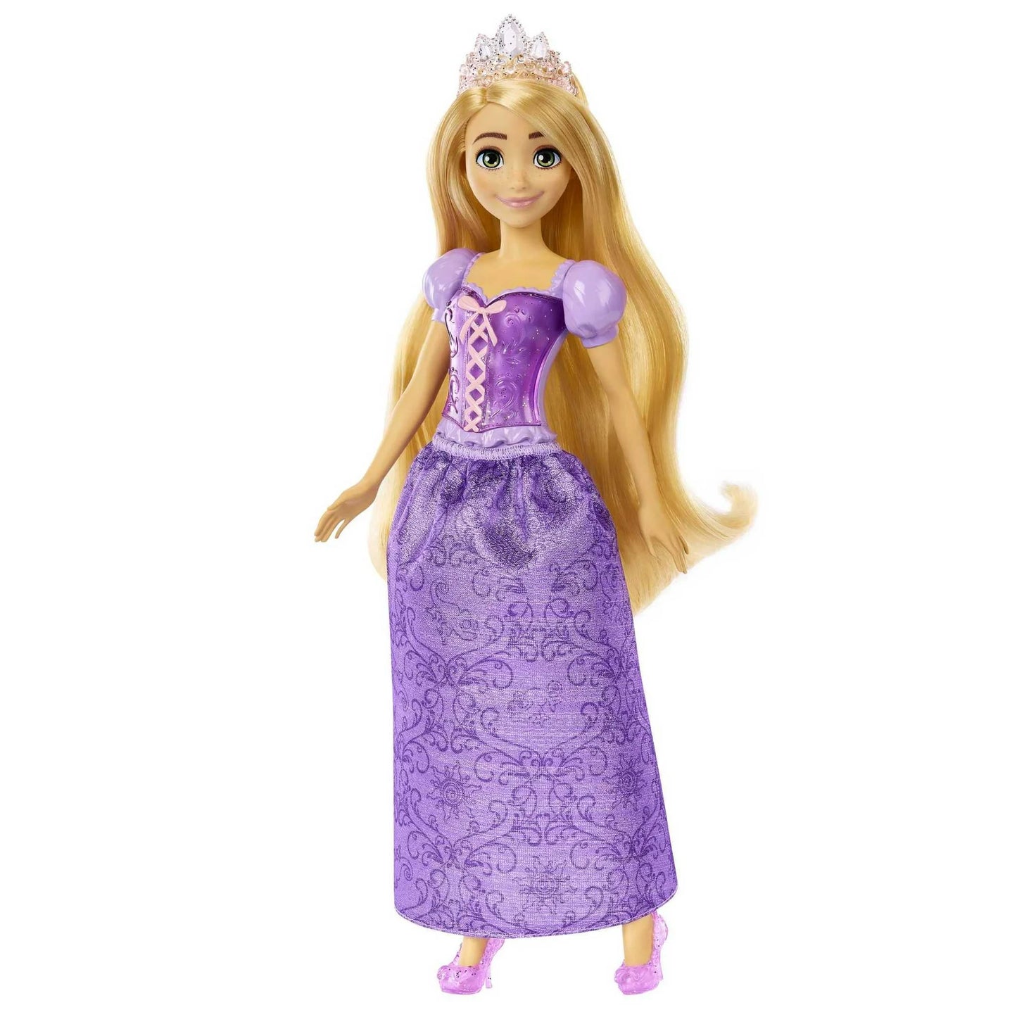 Disney Princess Rapunzel Muñeca de Moda con Cabello Rubio, Ojos Azules y Accesorio de Tiara