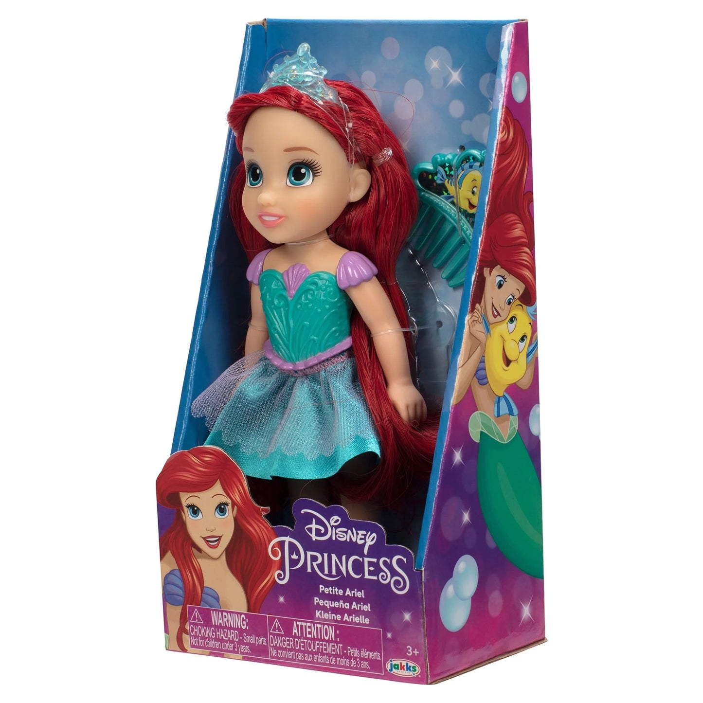 Disney Princess la Pequeña Sirena Ariel Muñeca de Moda de 6 Pulgadas con Hermoso Traje y Peine