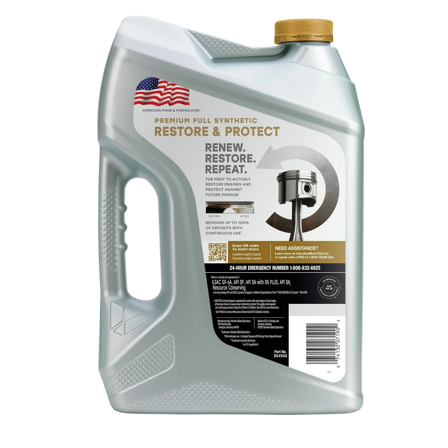 Valvoline Restaurar Protege el Aceite de Motor Sintético Completo SAE 5W-30