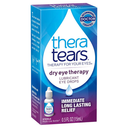 TheraTears Dry Terapia Ocular Lubricante Eye Drops, Uso Diario, Botella de 0,5 fl oz