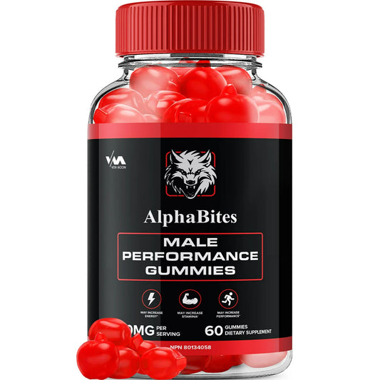 Alpha Bites AlphaBites Gomitas para Hombres: Soporte para el Crecimiento Muscular, Máximo Rendimiento, 60 Gomitas
