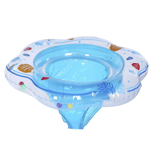 Flotador para bebé, asiento infantil con asa, flotador de piscina de PVC no tóxico para niños pequeños, doble airbag para mayor seguridad.