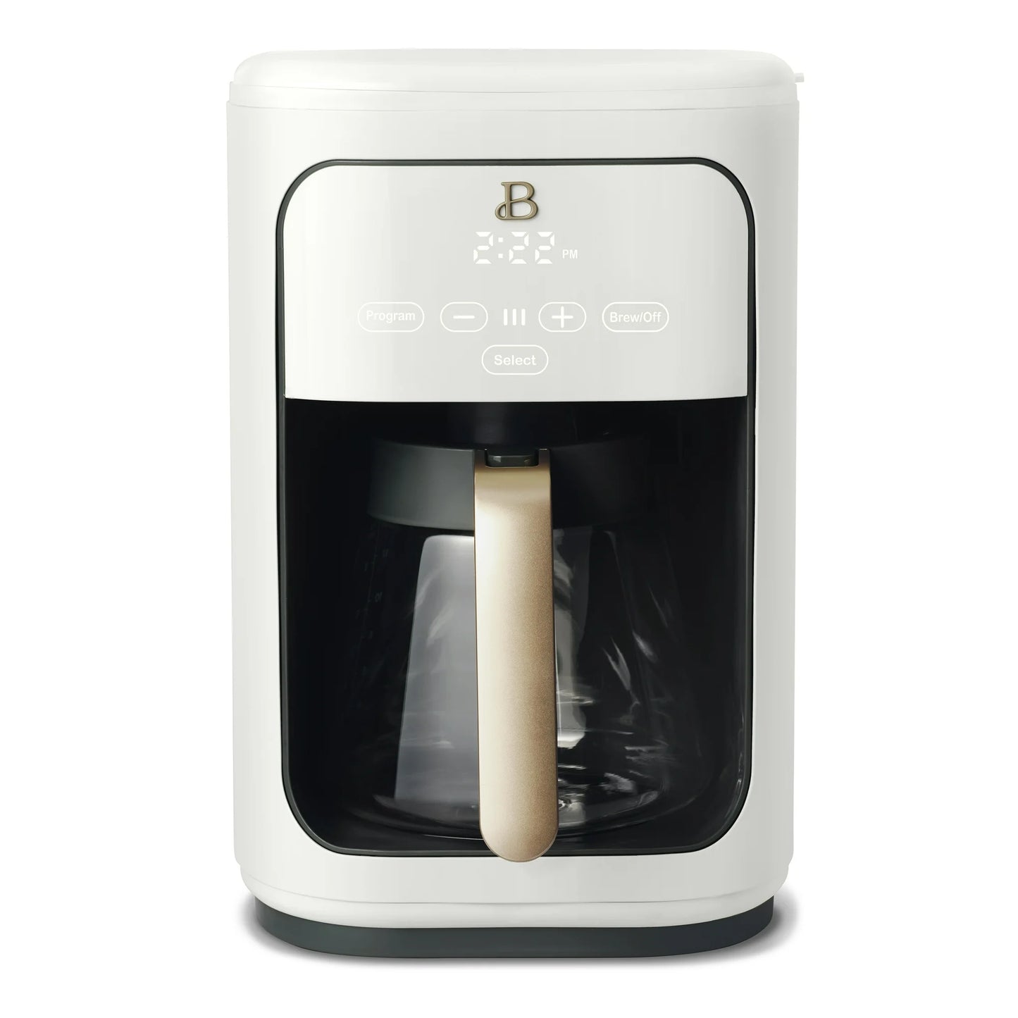 Beautiful 14-Cup Programmable Drip Coffee Maker con Pantalla Táctil, by Drew Barrymore de Glaseado Blanco