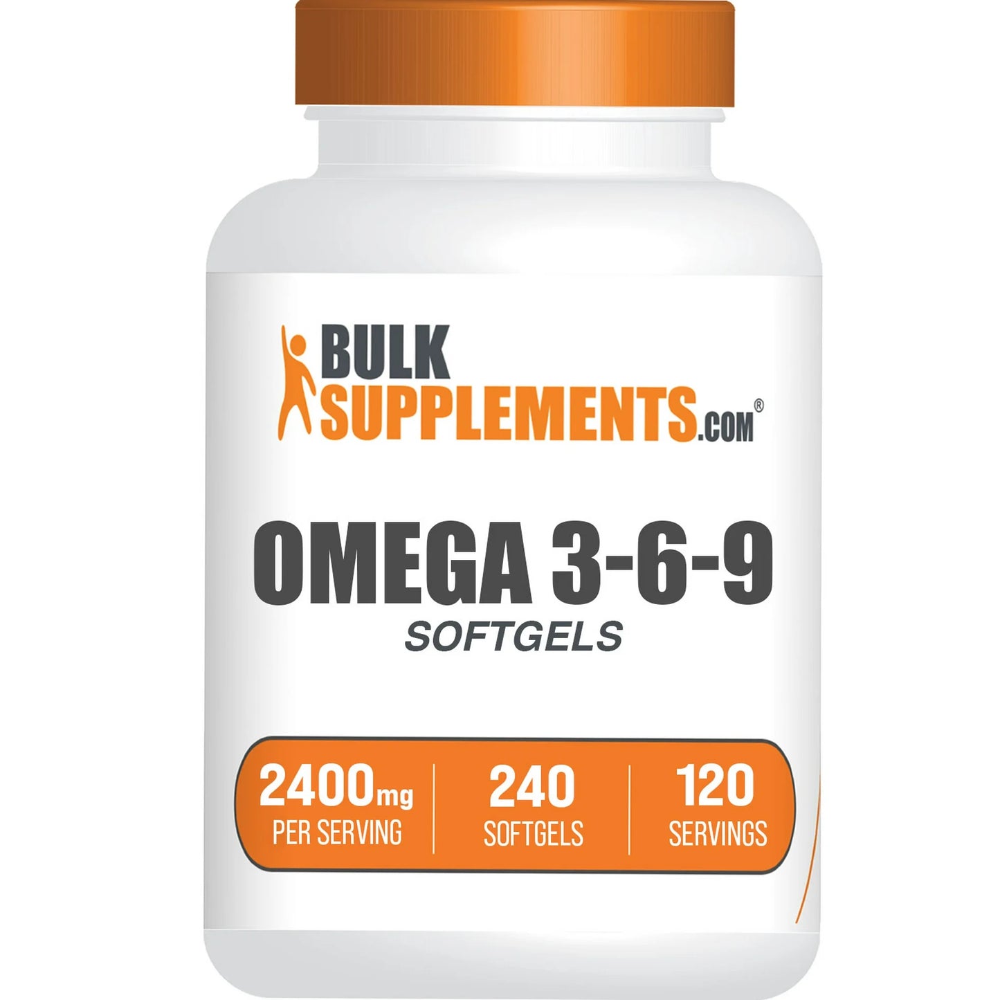 BulkSupplements® Omega 3-6-9 Cápsulas Blandas, Salud Del Corazón, 2400 Mg, 240 Unidades