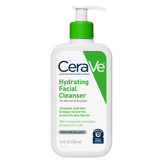 CeraVe Hydrating Facial Cleanser Lavado Facial Suave para Piel Normal a Seca 355 ml