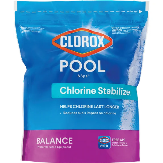 Clorox Pool&Spa Estabilizador de Cloro para Piscina, 4 lbs (para Uso en Piscina)
