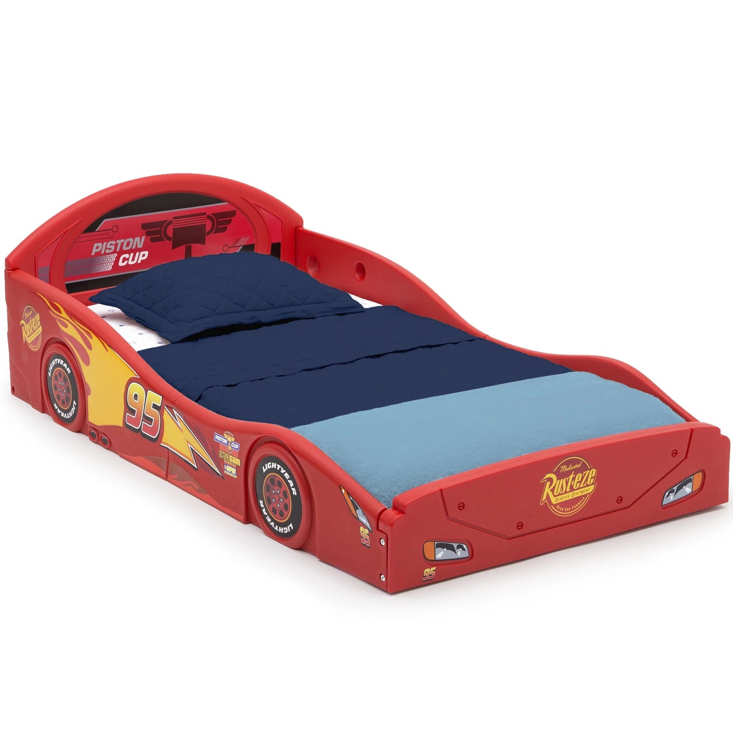 Disney Pixar Cars Lightning McQueen Plástico para Dormir y Jugar Bed para Niños Pequeños de Delta Kids