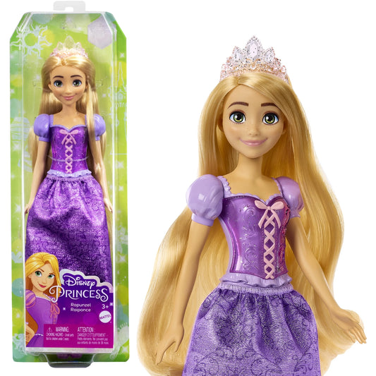 Disney Princess Rapunzel Muñeca de Moda con Cabello Rubio, Ojos Azules y Accesorio de Tiara