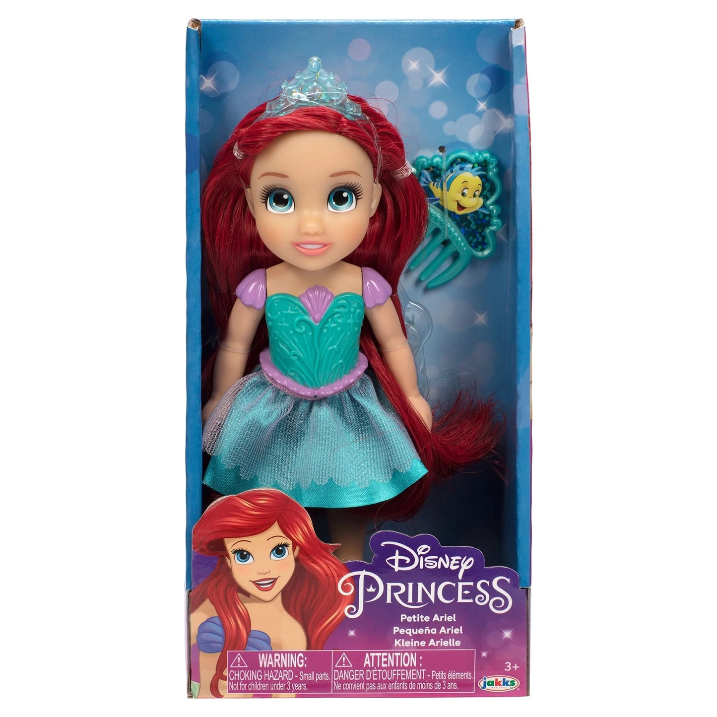 Disney Princess la Pequeña Sirena Ariel Muñeca de Moda de 6 Pulgadas con Hermoso Traje y Peine