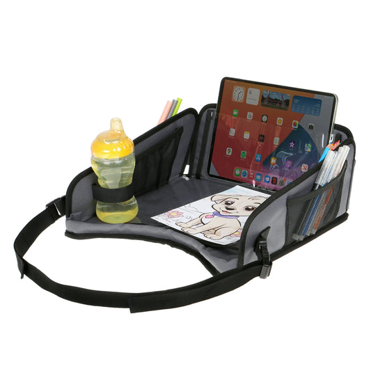 Dreambaby Bandeja de Actividades para Niños EZY-Tote para Viajes en Automóvil: Escritorio para Descansar, Soporte para Tabletas y Bandeja para Refrigerios