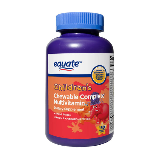 Equate Children's Chewable Complete Multivitamin Tablets, 150 count