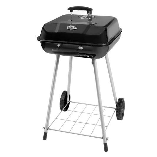 Expert Grill Parrilla de Carbón con Ruedas de 17,5", Negra, Nueva