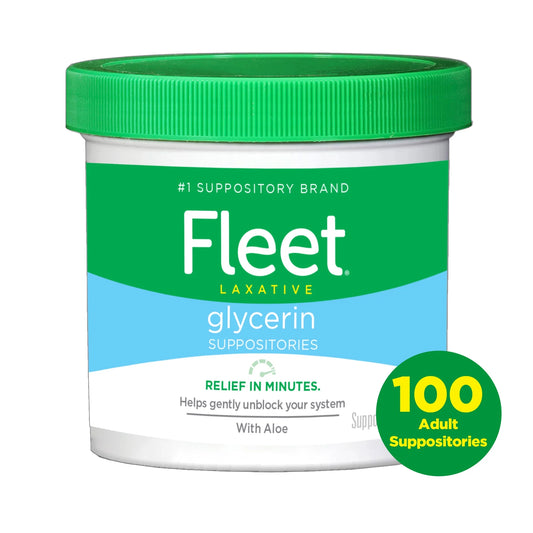 Fleet Laxantes, Supositorios de Glicerina Laxante para Alivio Del Estreñimiento en Adultos, 100 Unidades