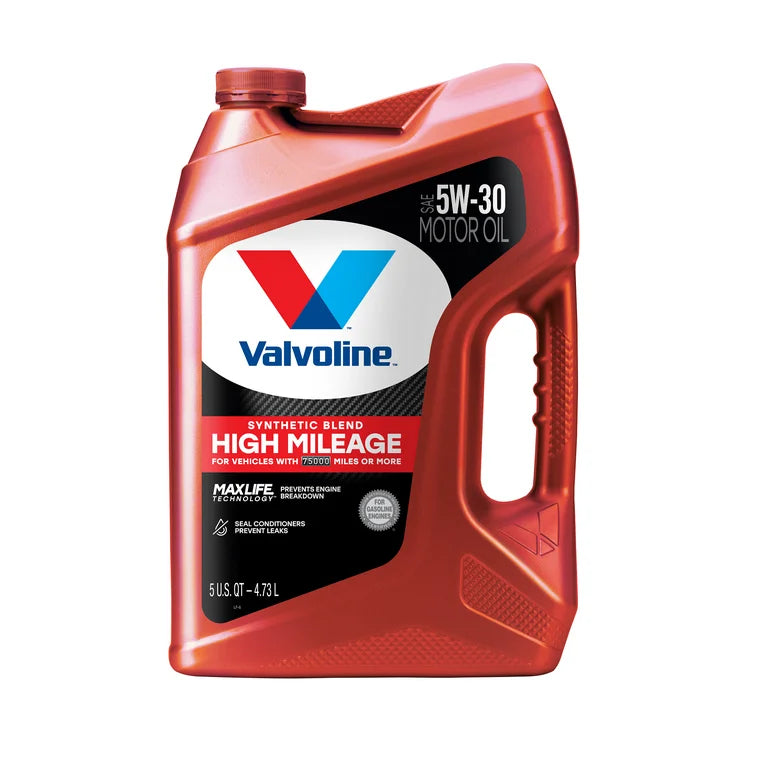 Valvoline High Mileage MaxLife Aceite de Motor de Mezcla Sintética 5W-30 5 QT