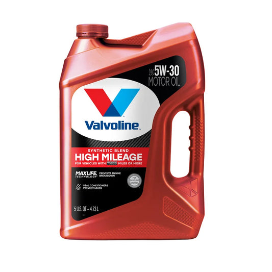 Valvoline High Mileage MaxLife Aceite de Motor de Mezcla Sintética 5W-30 5 QT