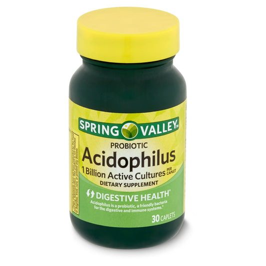 Spring Valley Cápsulas Probióticas de Acidophilus Mil Millones de Cultivos Activos, 30 Unidades