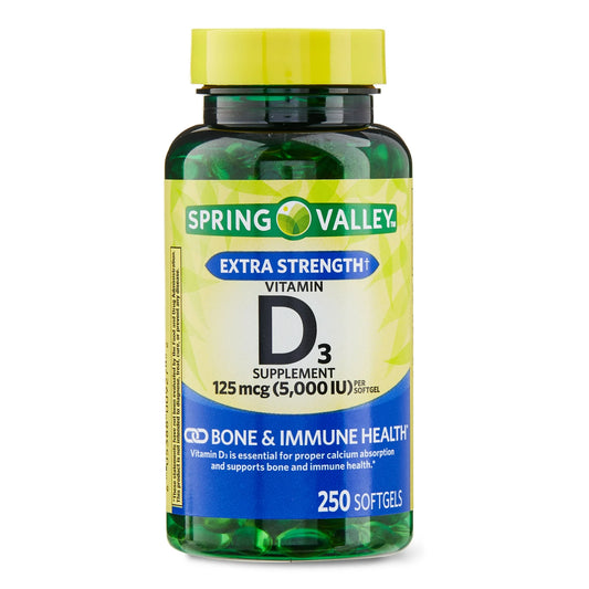 Spring Valley - Vitamin D-3 5000 IU, 250 Softgels
