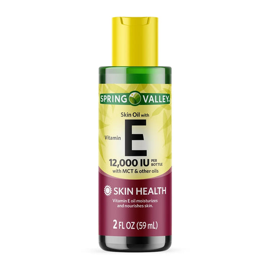 Spring Valley Aceite de Vitamina E con Queratina para el Cuidado de la Piel, 12000 IU, 2 fl oz
