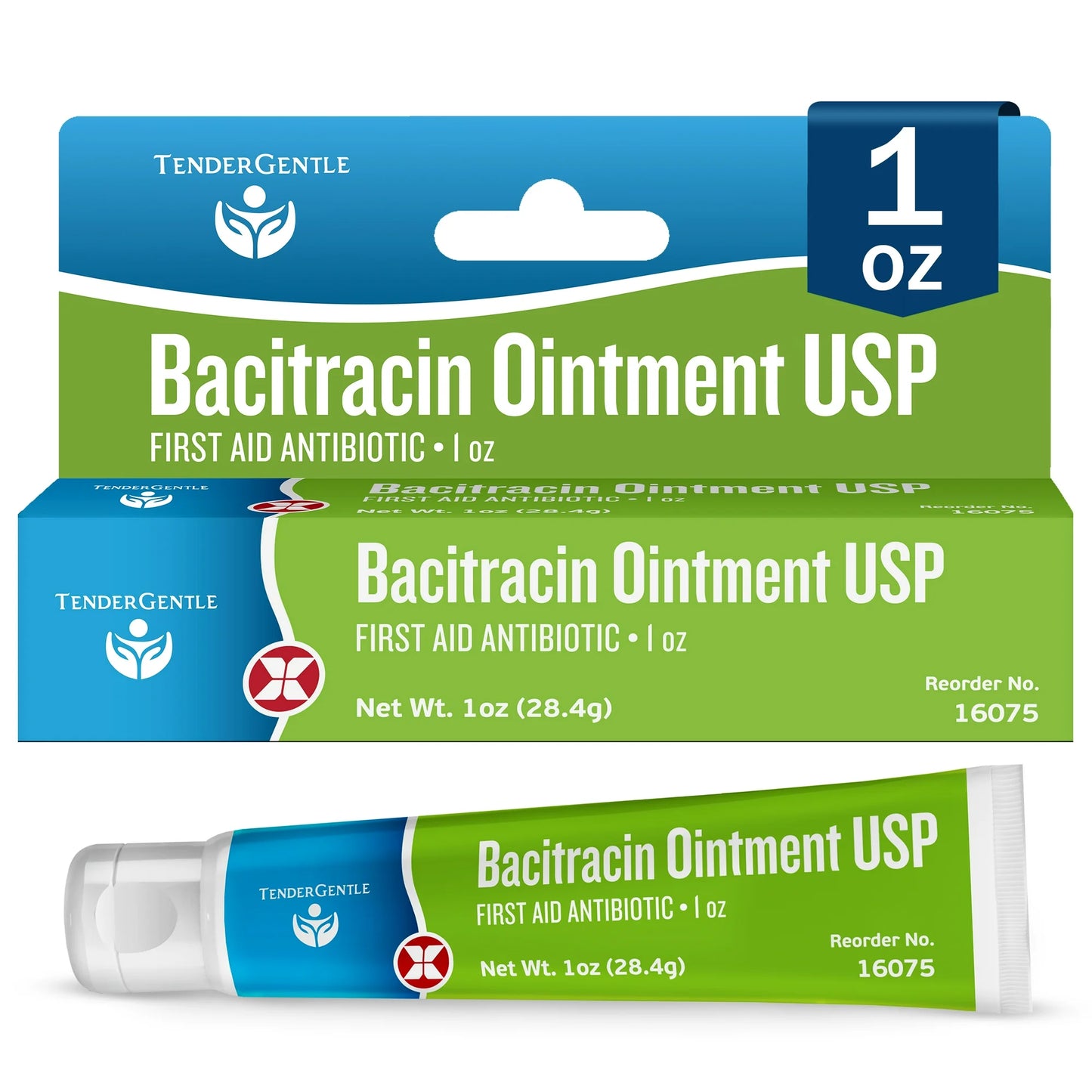 Tender Gentle Pomada Antibiótica de Bacitracina USP - Pomada de Primeros Auxilios Antibiótica Tópica de 1 oz - para Cortes, Raspaduras y Quemaduras Menores