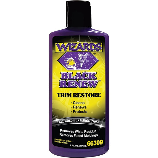 Wizards Products Negro Renovar Restaurador de Borde de Coche Restaurador de Goma y Plástico, 8 fl oz