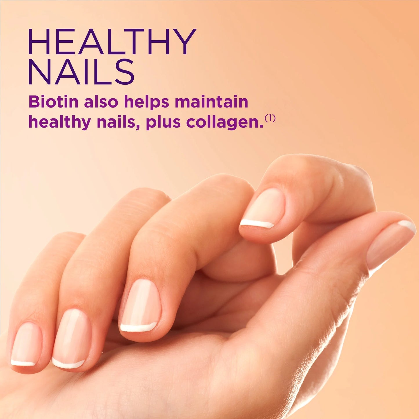Vitamina para el cabello, la piel y las uñas Nature's Bounty con colágeno y biotina, multivitamínico para mujeres, gomitas de cítricos tropicales, 90 unidades