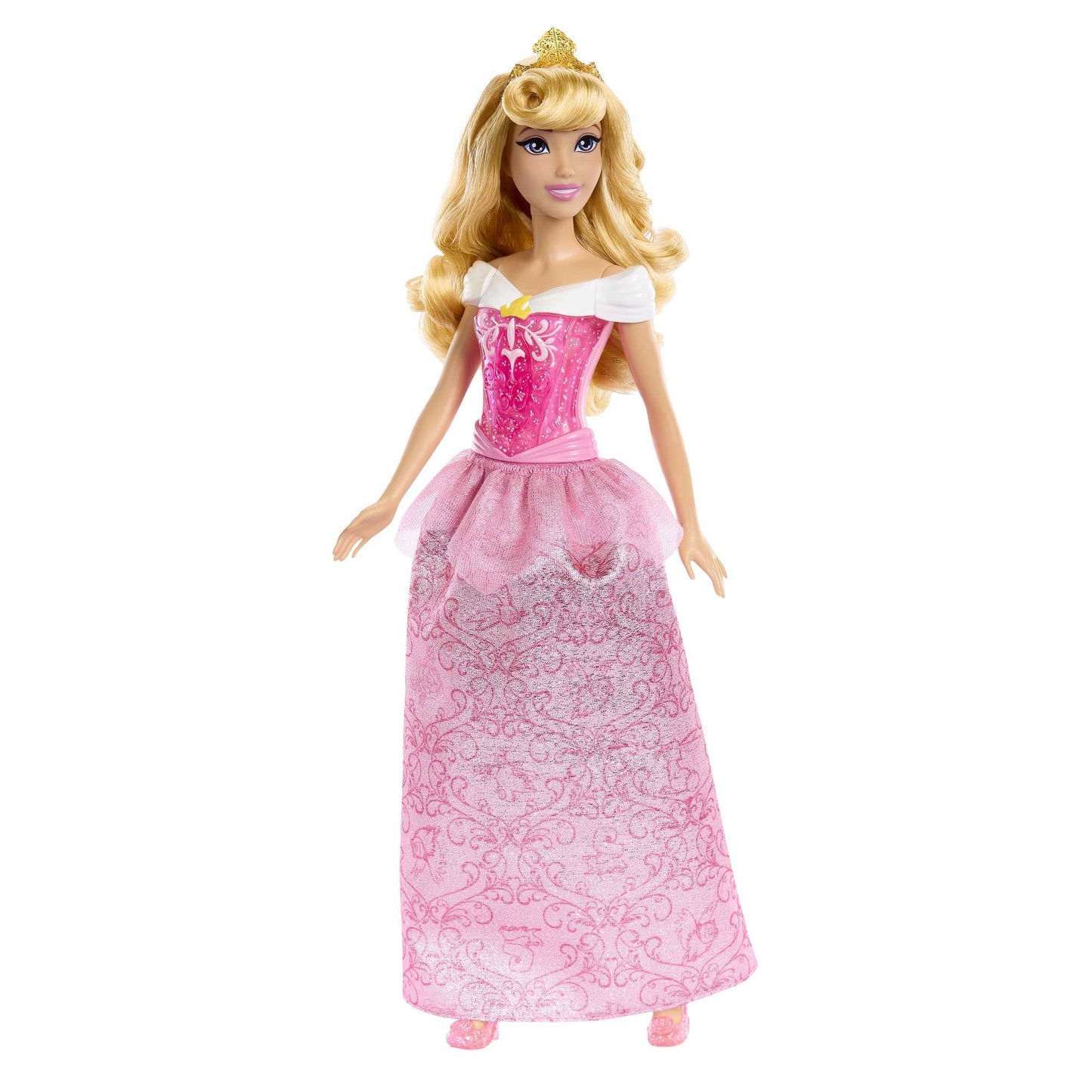 Disney Princess Aurora Muñeca de Moda de 11 Pulgadas con Cabello Rubio, Ojos Morados y Accesorio de Tiara