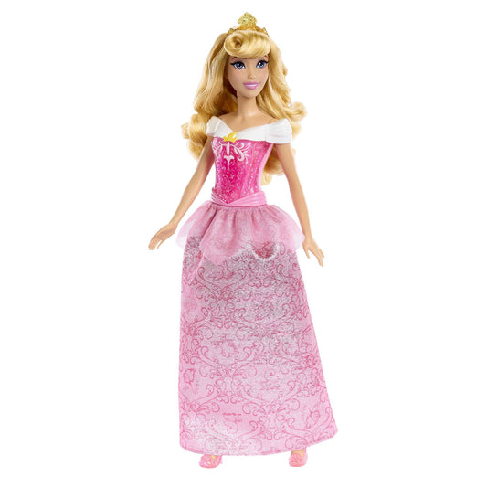 Disney Princess Aurora Muñeca de Moda de 11 Pulgadas con Cabello Rubio, Ojos Morados y Accesorio de Tiara