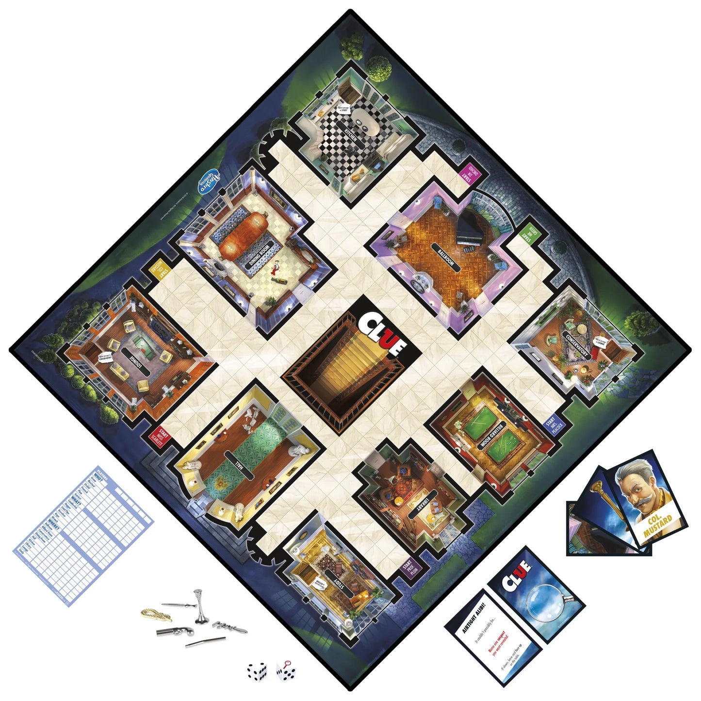 Clue Juego de Mesa Juego Misterioso para Niños de 8 Años en Adelante, Juegos Familiares para 2-6 Jugadores (Exclusivo de Walmart)