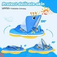 Ucradle Flotador de Piscina para Bebés con Dosel UPF50+ Protección Solar, Anillo de Natación Inflable para Bebés de 6 a 24 Meses con Asiento de Seguridad Ajustable