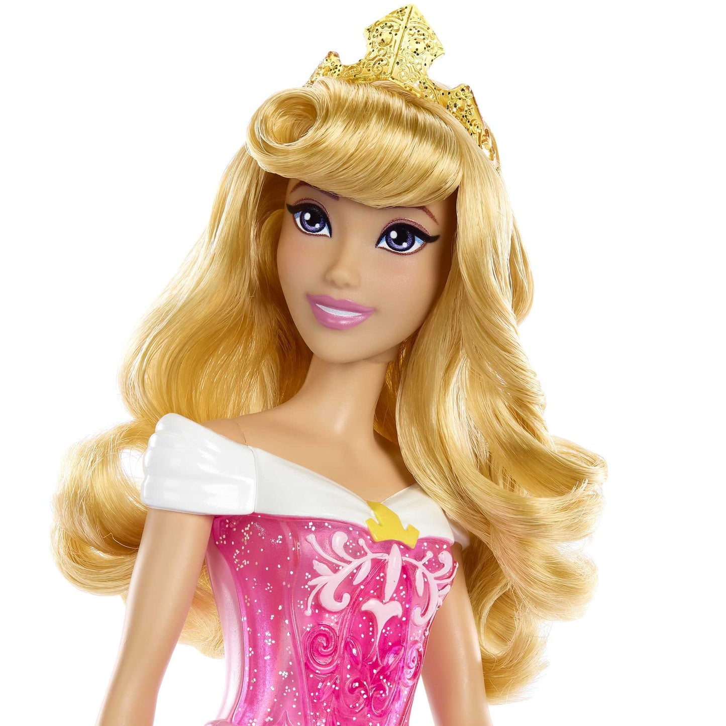 Disney Princess Aurora Muñeca de Moda de 11 Pulgadas con Cabello Rubio, Ojos Morados y Accesorio de Tiara