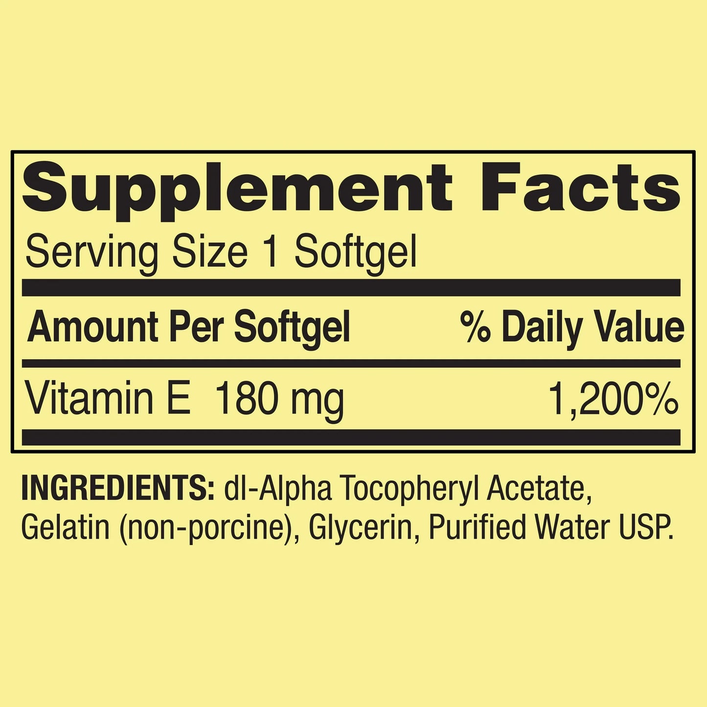 Spring Valley Vitamina E Suplemento Dietético para la Salud Del Corazón Geles Suaves, 180 mg (400 iu), 100 Unidades