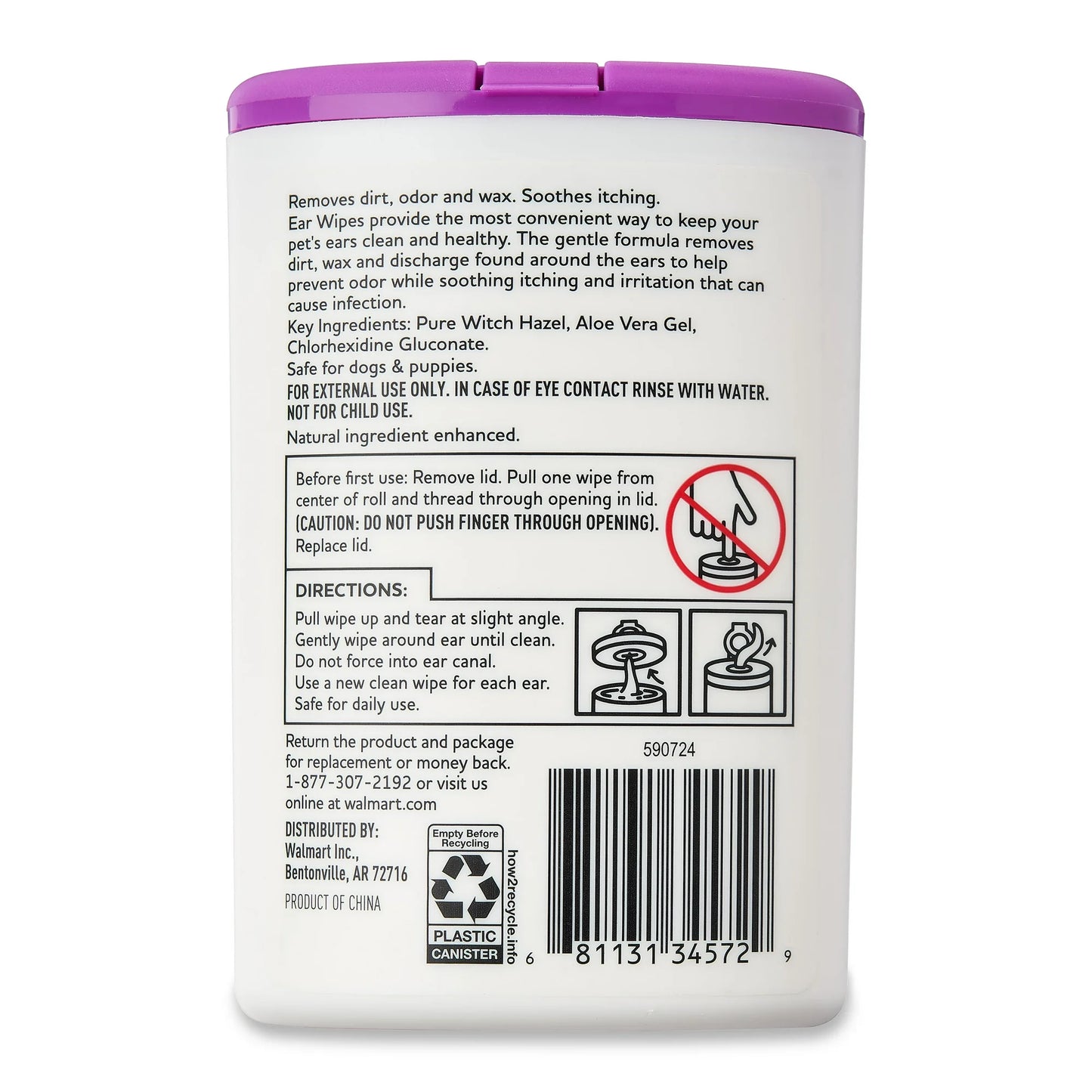 Vibrant Life Toallitas para las Orejas de Perro con Aloe, 30 Unidades. Limpieza de Toallitas para las Orejas Del Perro.
