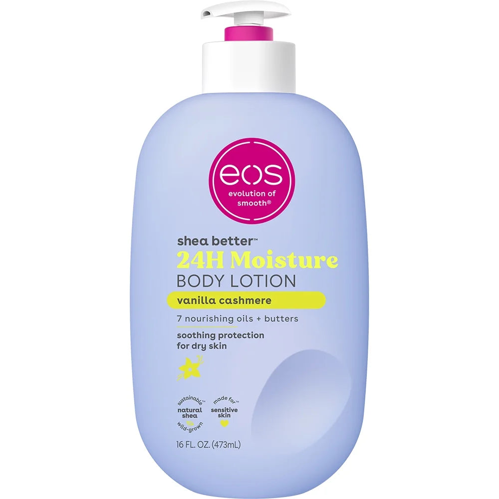 eos Shea Better Loción Corporal - Vainilla Cashmere, para la Sequedad, 16 fl oz