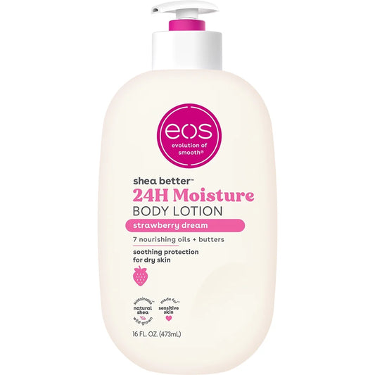 eos Shea Better Body Lotion para Piel Seca, Strawberry Dream, 16 fl oz
