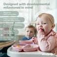 WeeSprout Platos de Succión con Tapa para Bebés y Niños Pequeños, 100% Silicona, Vajilla Que Se Mantiene en Su Sitio, Paquete de 3